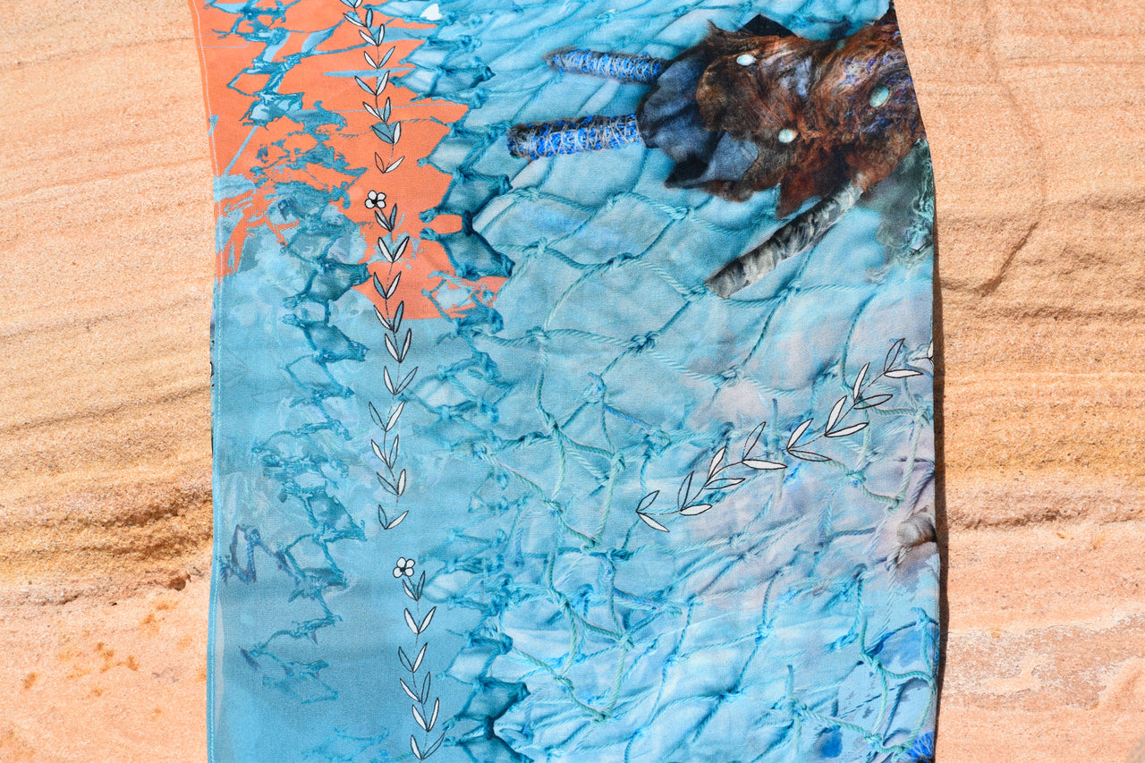 Ghost Net Doll Digital Print Scarf