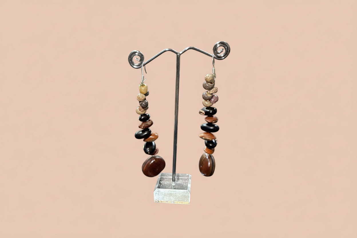 Seashell & Seed Earrings by Sharna Wurramara