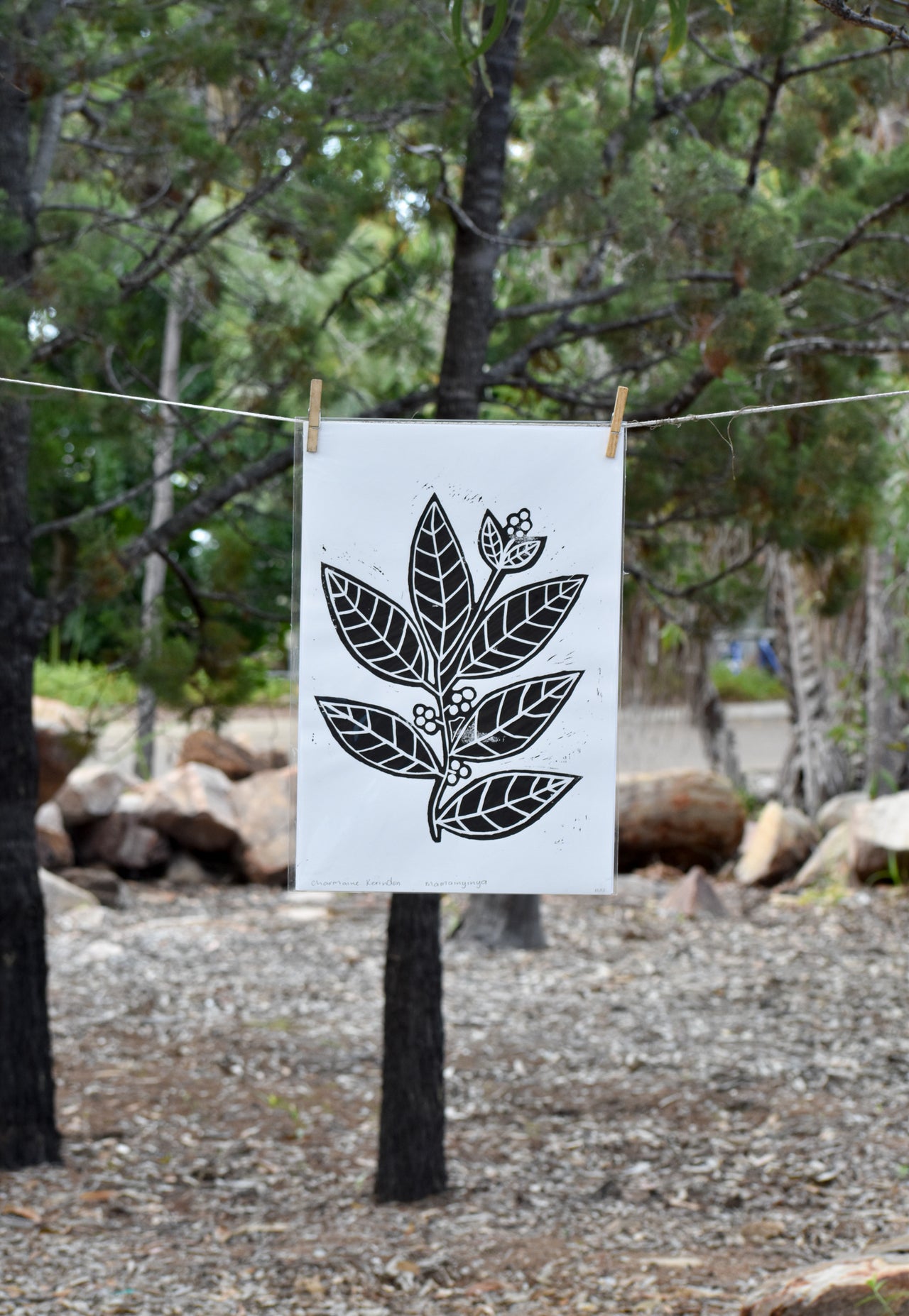 Mamarringyinya Lino Print