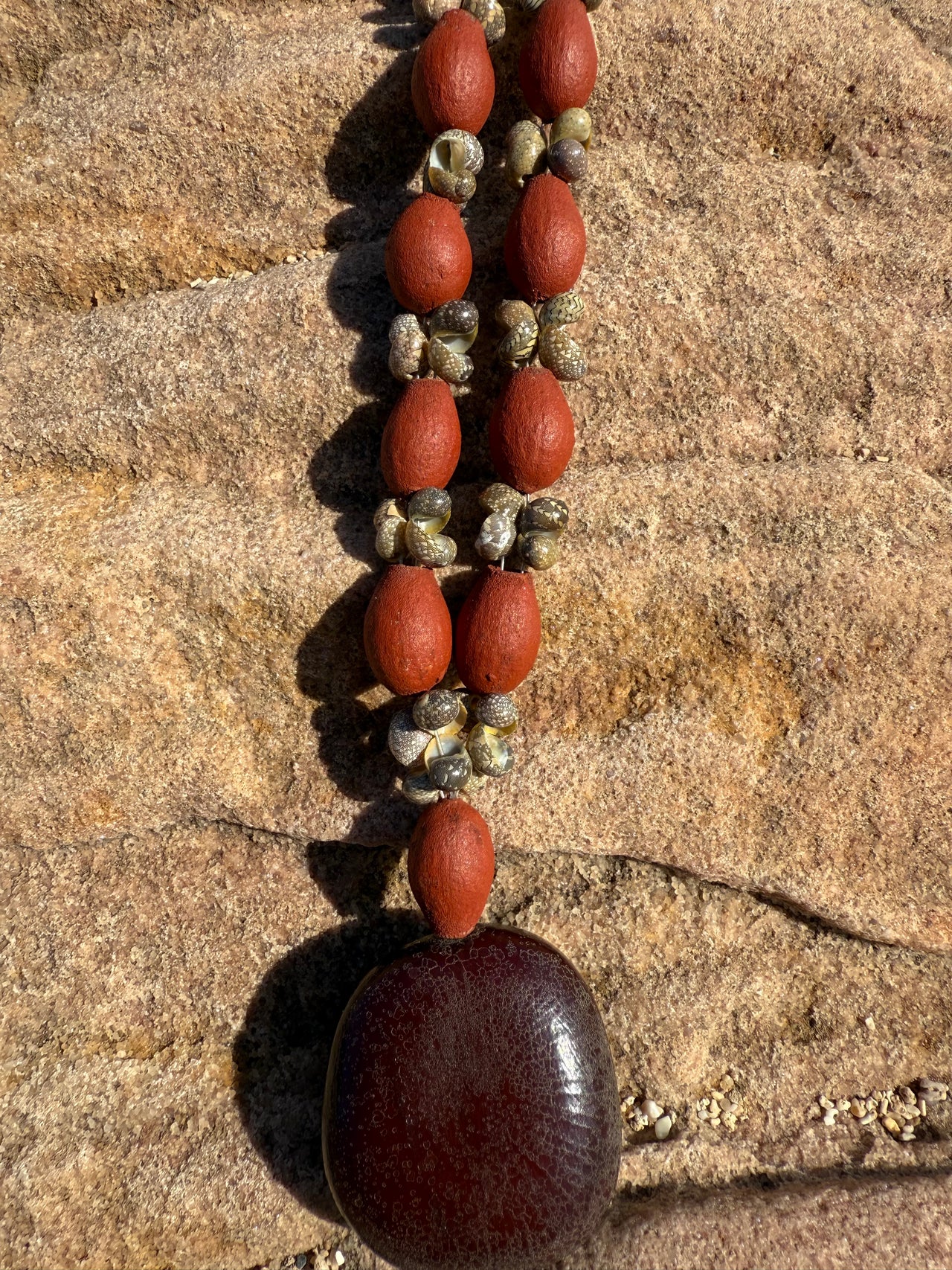 Shell and Seed Necklace by Tanya Wanambi