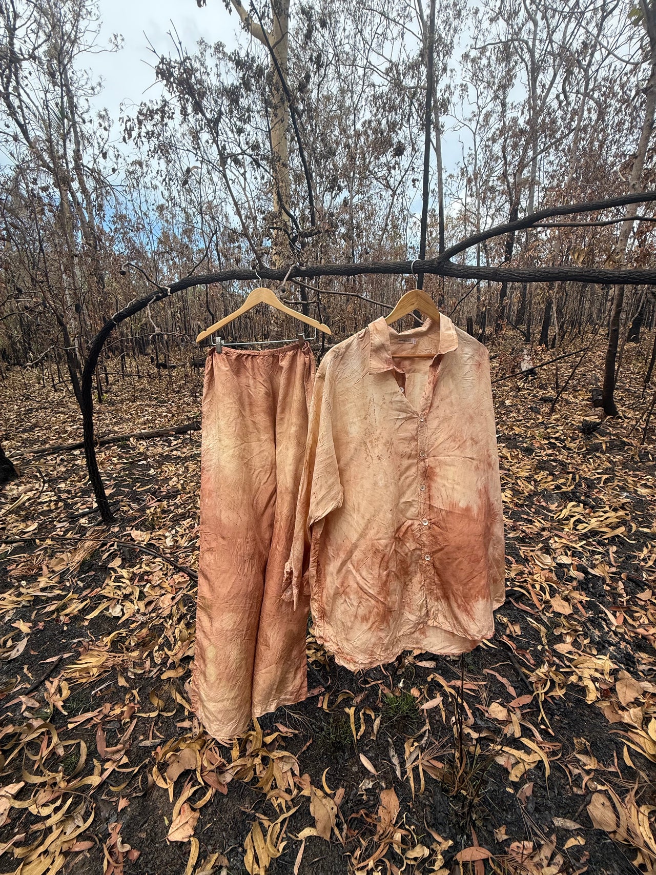 Annabell Dingmalmurrangkama Amangula Bush Dye Long Sleeve Shirt XXL