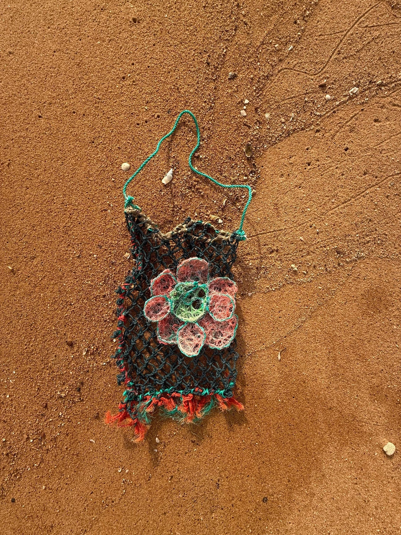 Ghost Net Dilly Bag by Bernadette Watt