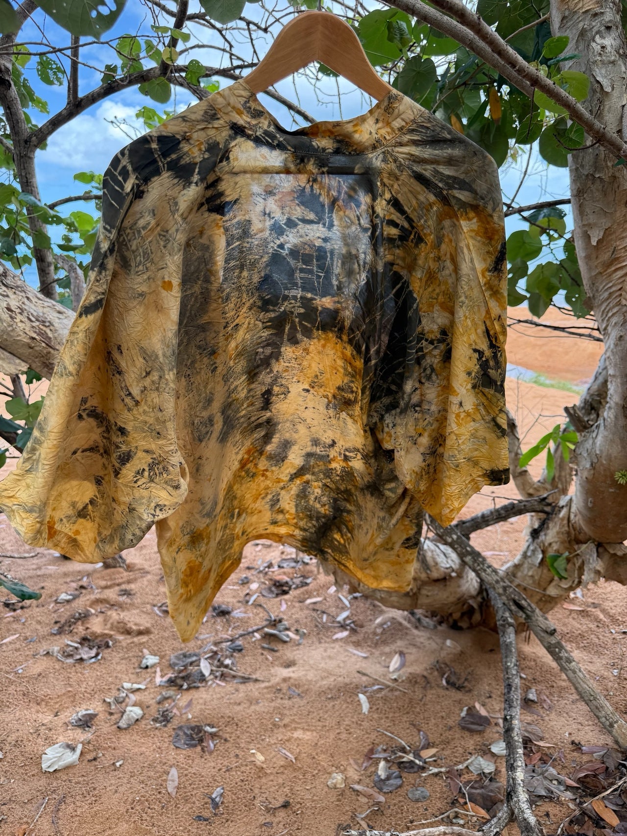 Bush Dye Capsule Collection: Silk Robe S/M by Elizabeth Mamarika