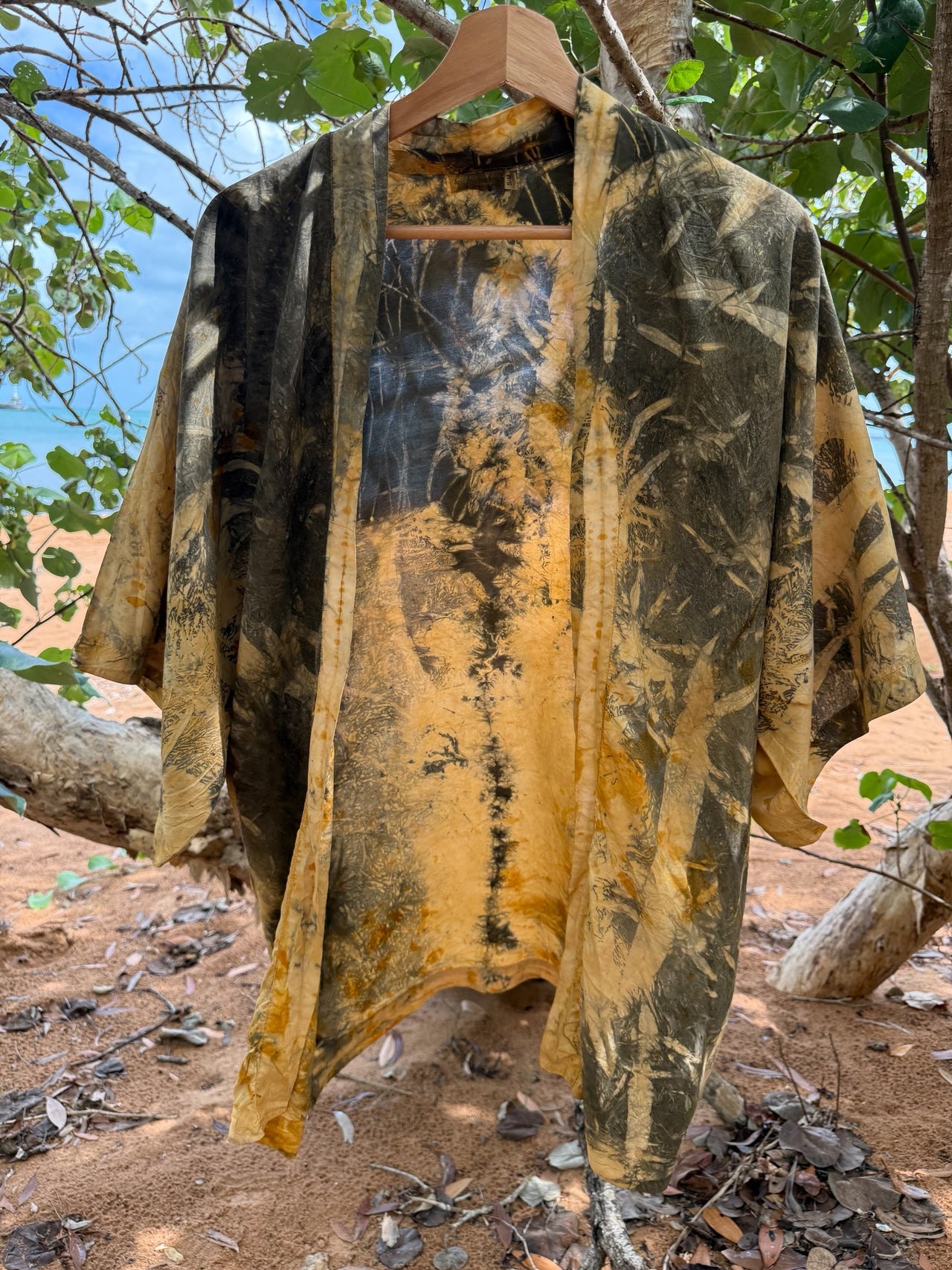 Bush Dye Capsule Collection: Silk Robe L/XL by Elizabeth Mamarika