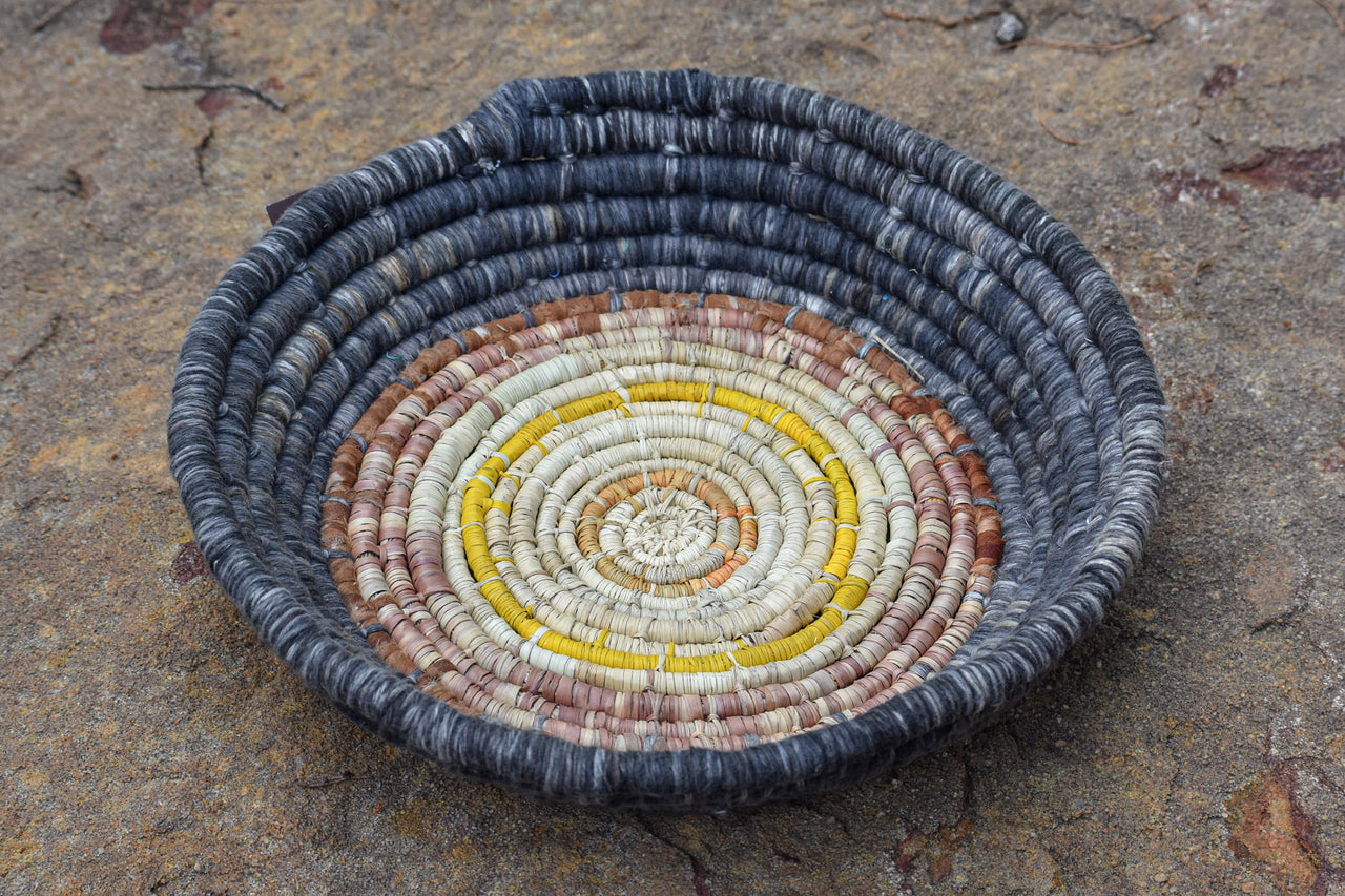 Mangkurrkwa and Bush Dyed String Basket by Maicie Lalara