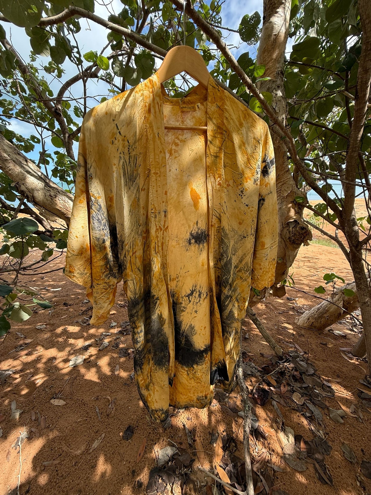 Bush Dye Capsule Collection: Silk Robe S/M by Dingmalmurrangkama