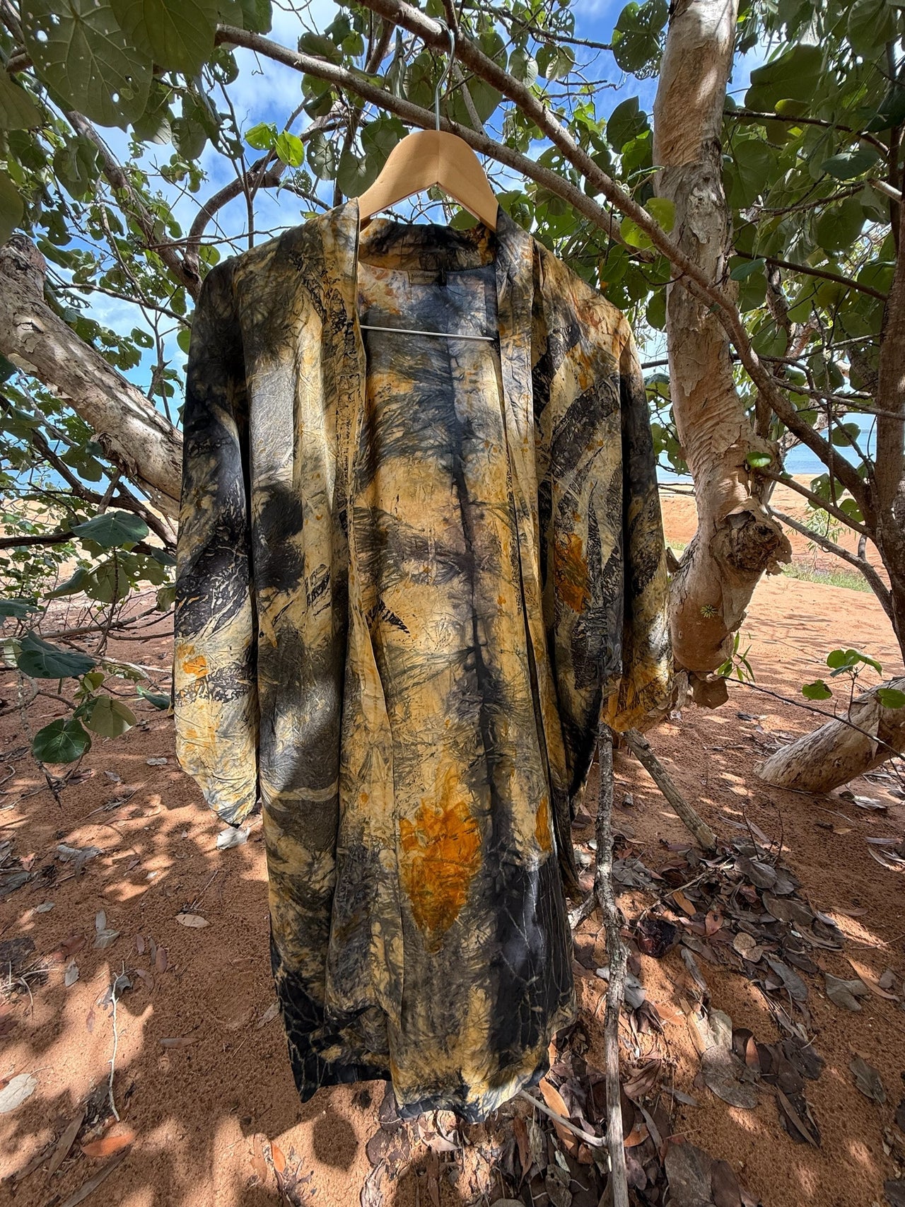 Bush Dye Capsule Collection: Silk Robe L/XL