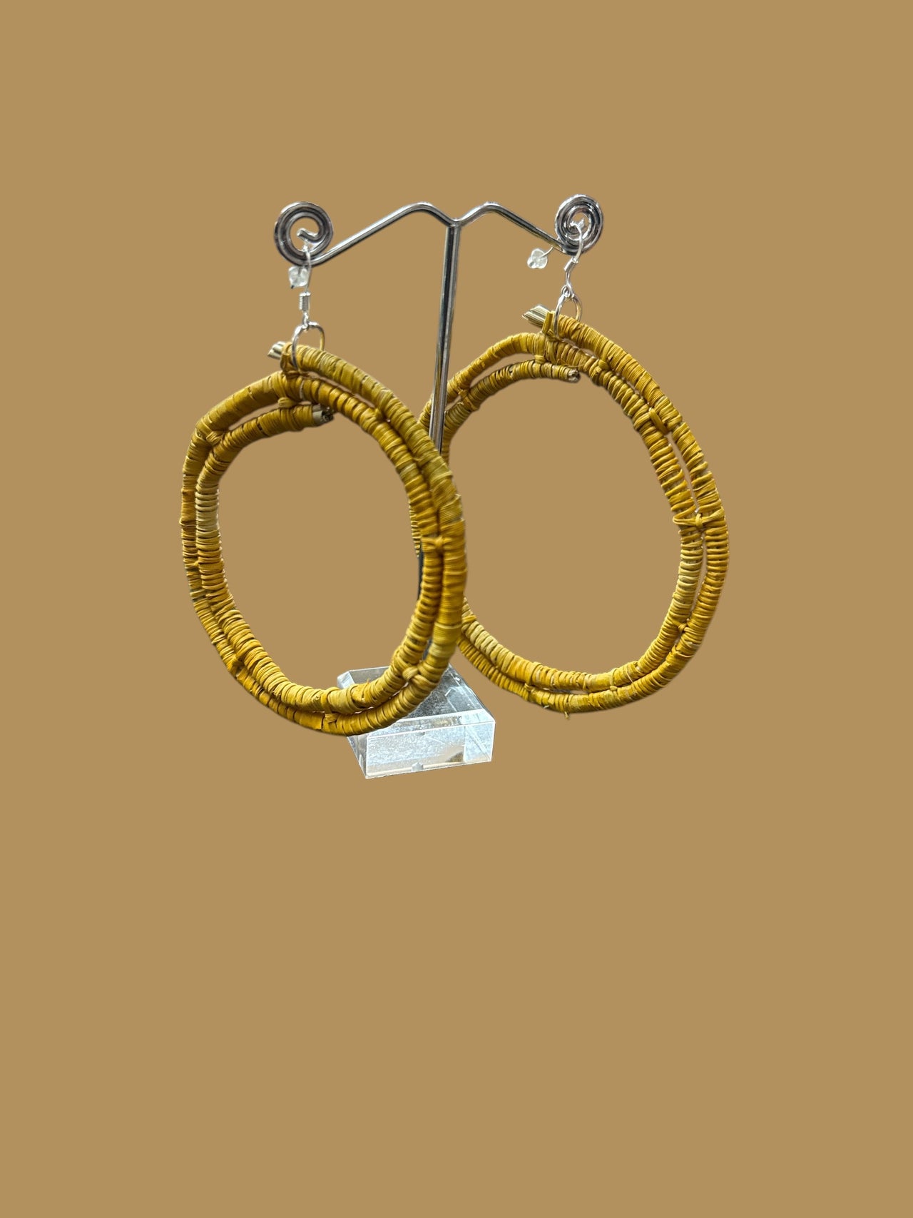 Mangkurrkwa (pandanus) Earrings by Sharna Wurramarra