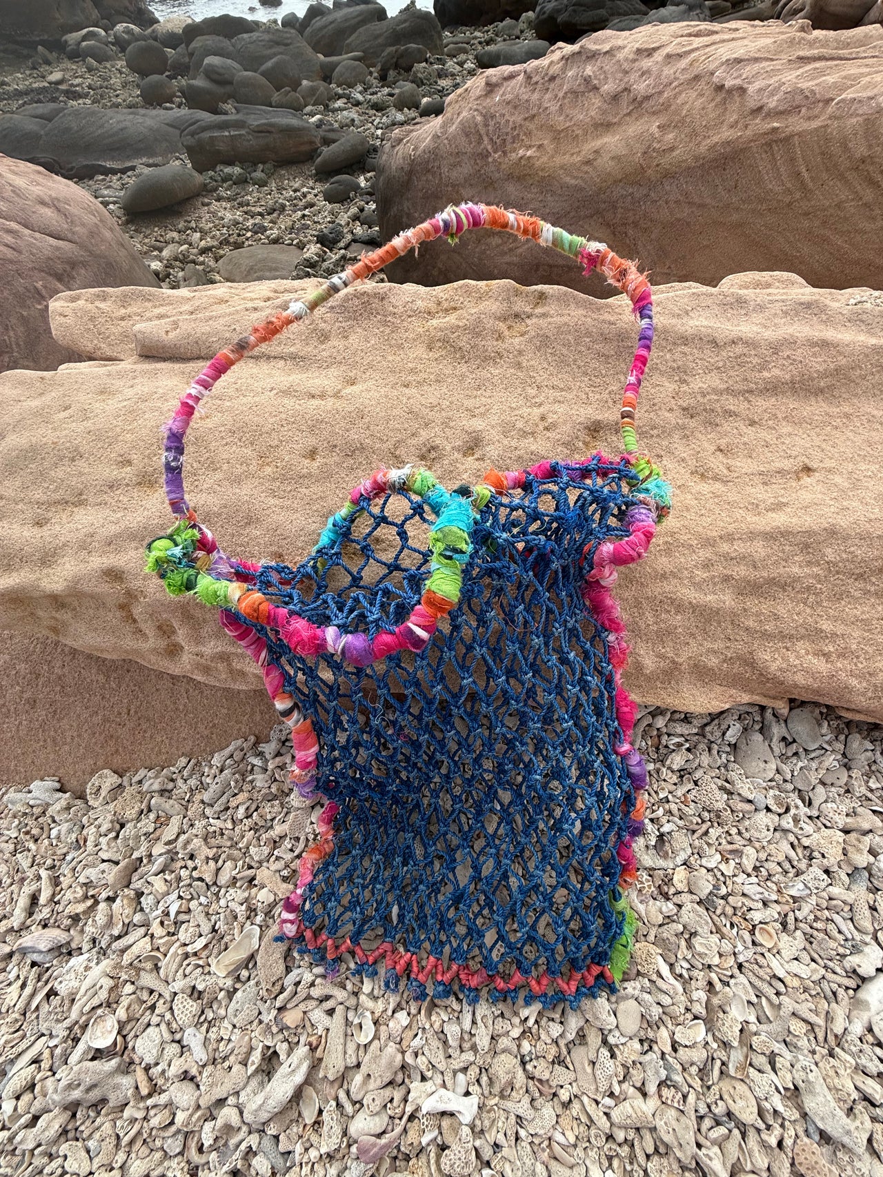 Ghost Net Dilly Bag by Lusanne Murrungun