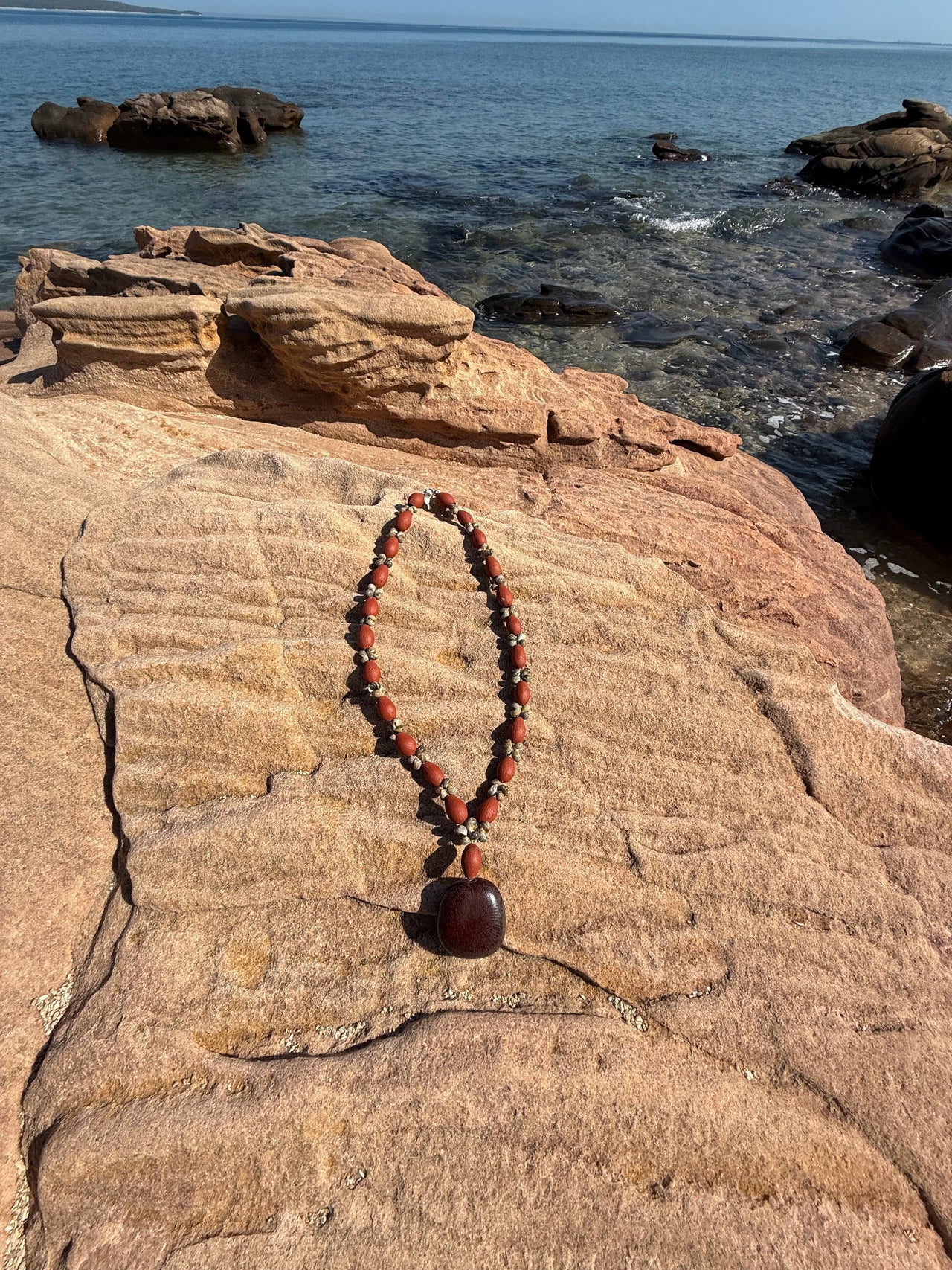 Shell and Seed Necklace by Tanya Wanambi