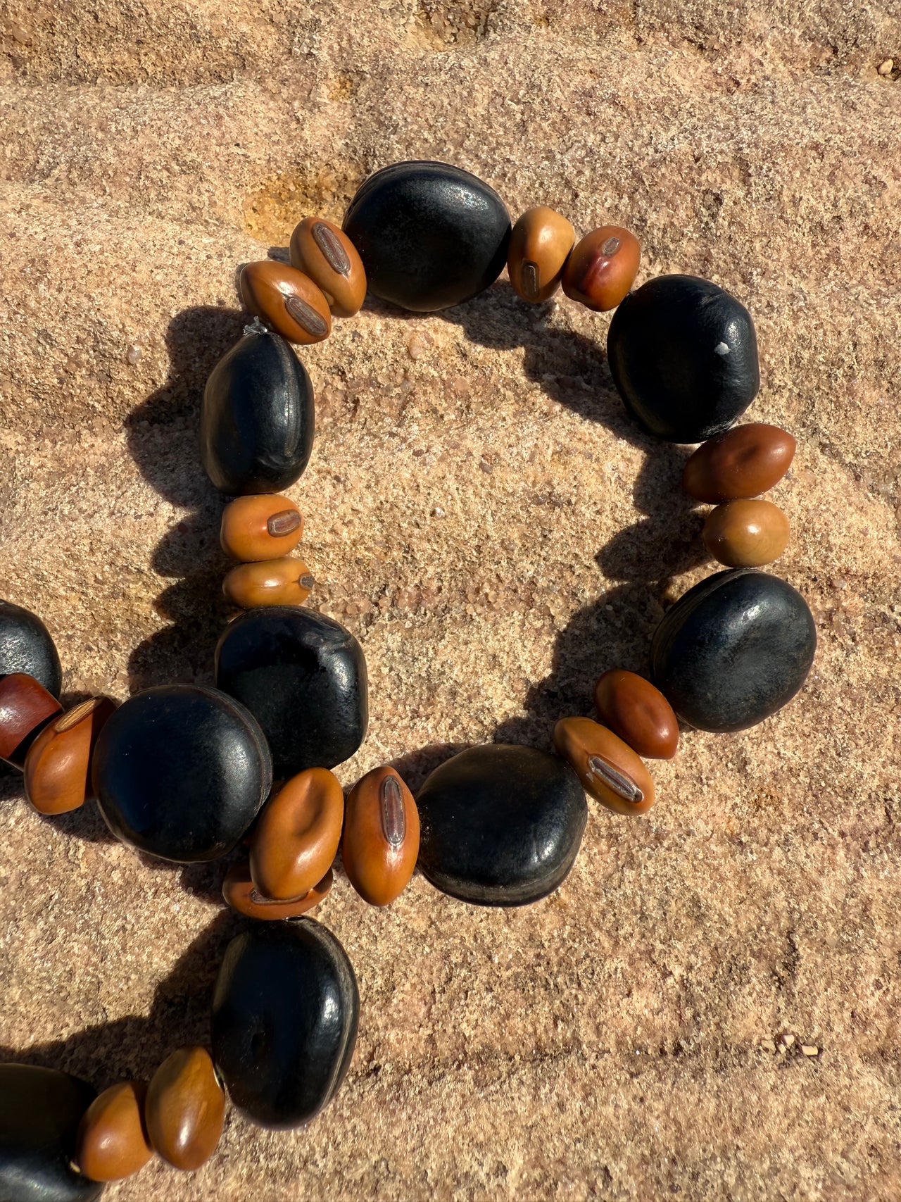 Seed Necklace made by Betty Mirnyowan