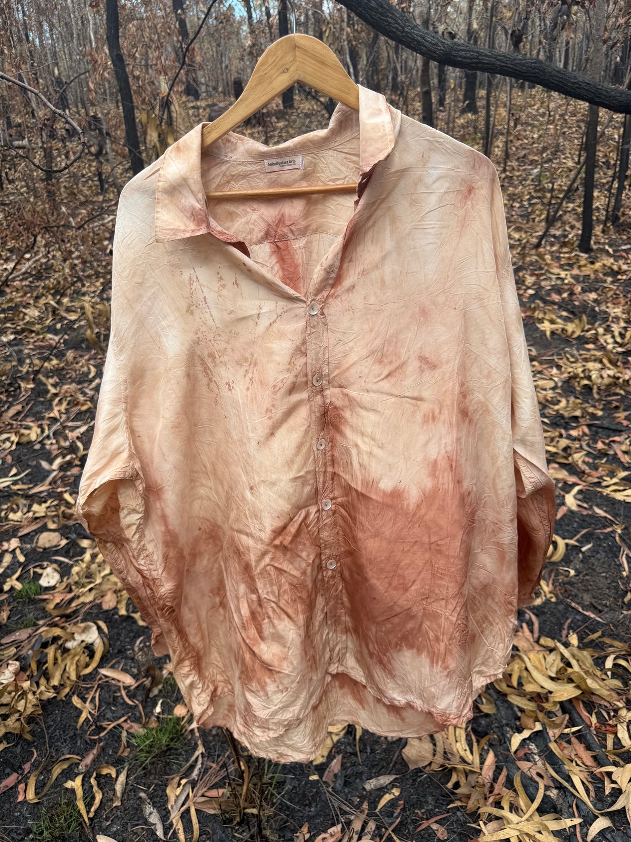 Annabell Dingmalmurrangkama Amangula Bush Dye Long Sleeve Shirt XXL