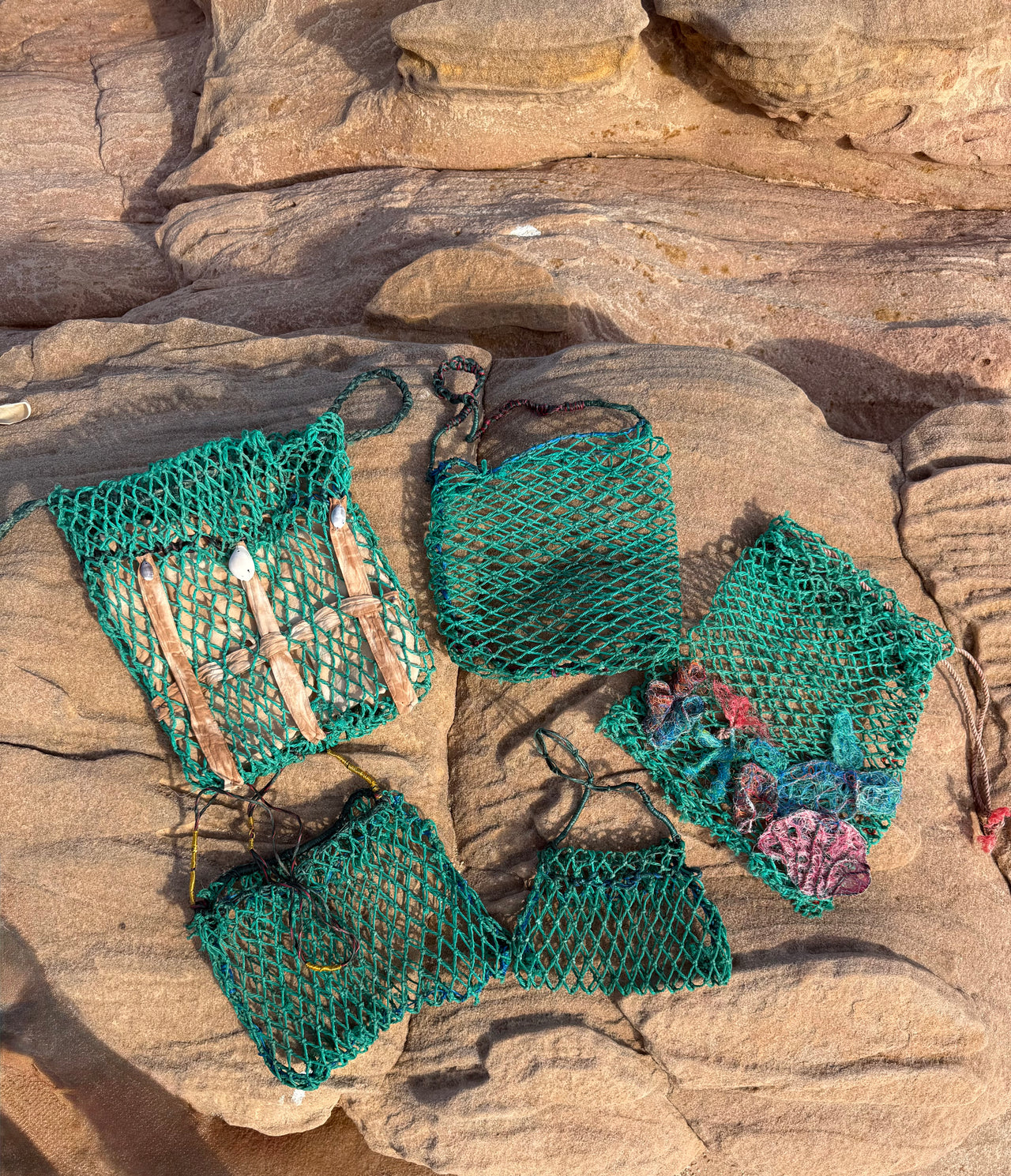 Ghost Net Dilly Bag by Natalie Yantarrnga