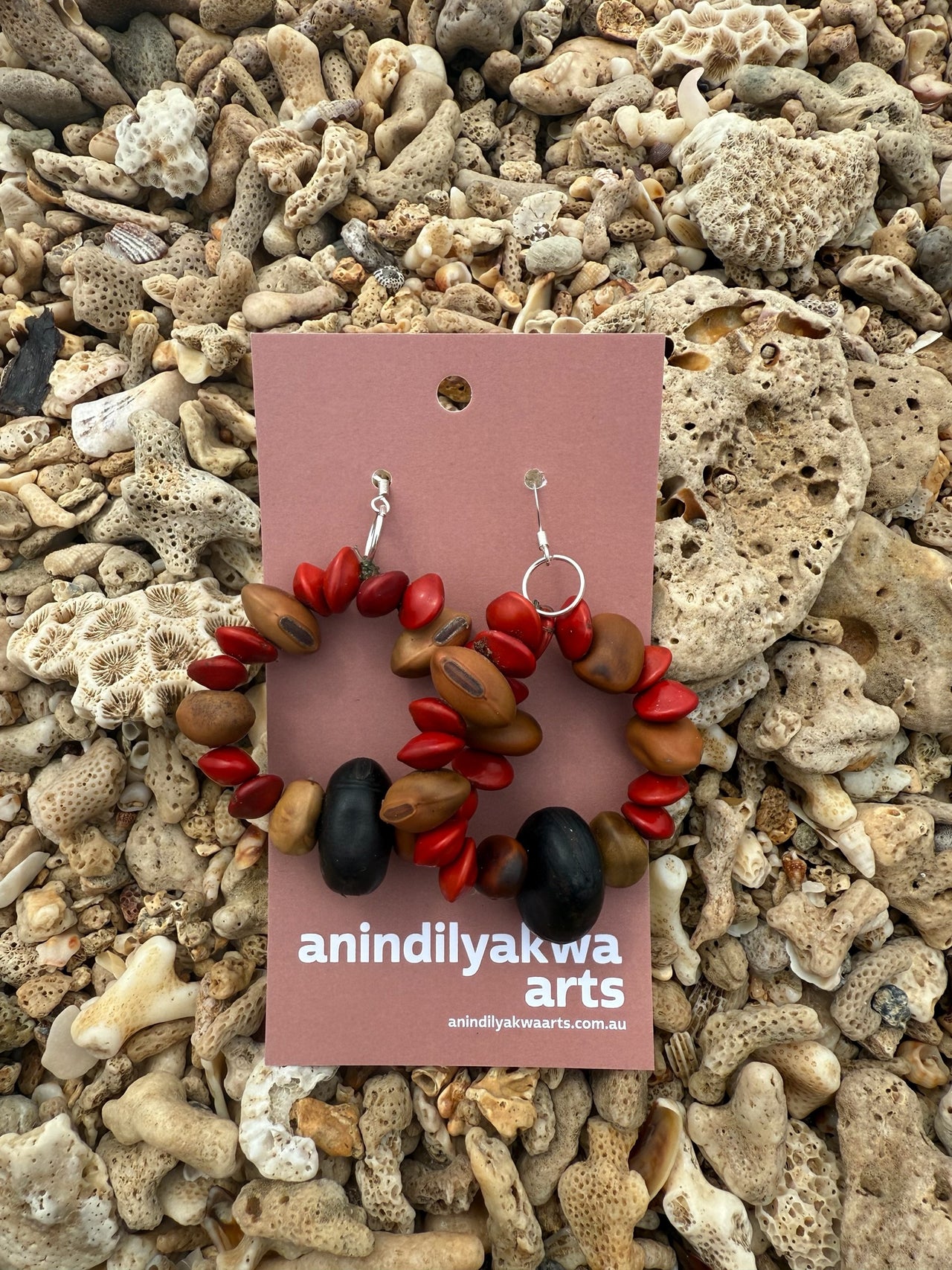 Seed Earrings by Natalie Yantarrnga