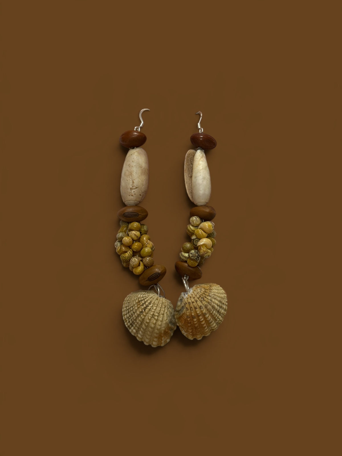 Seashell & Seed Earrings By Henrietta Mamarika