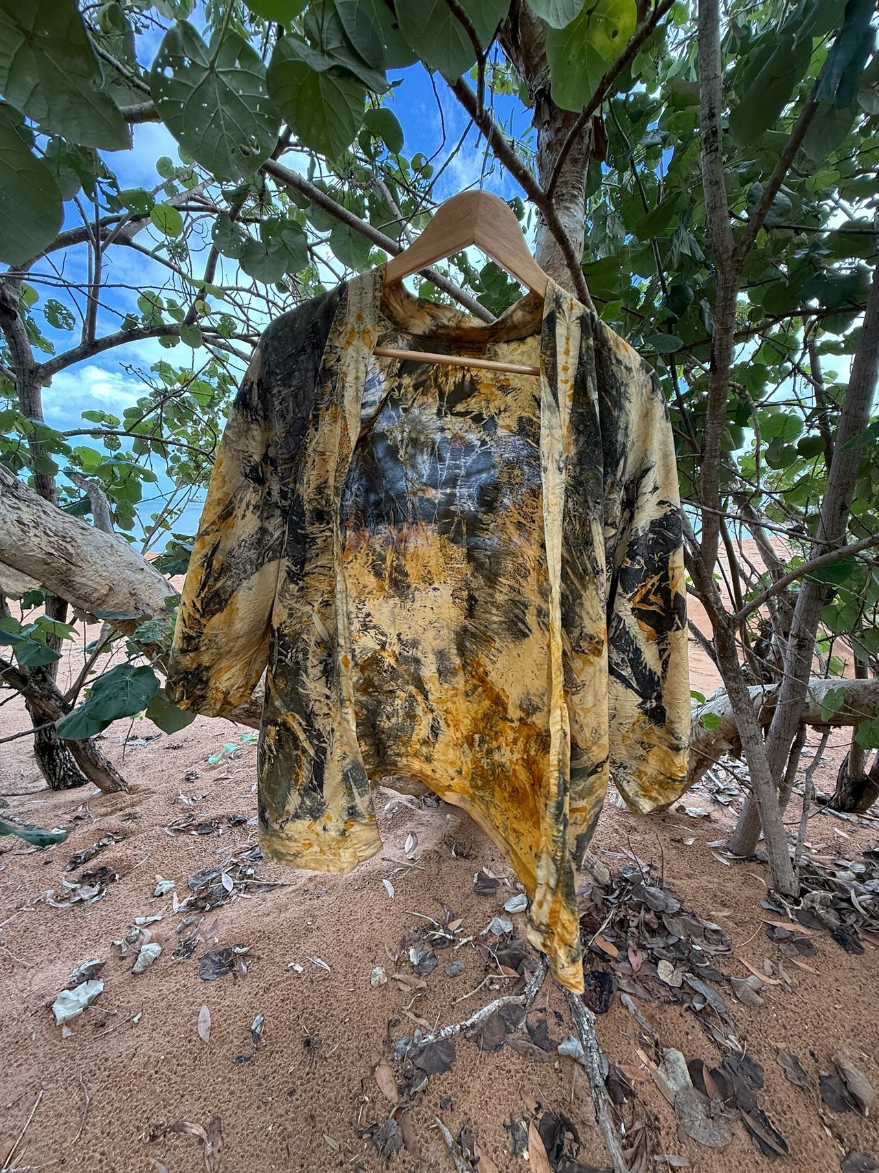 Bush Dye Capsule Collection: Silk Robe S/M by Elizabeth Mamarika